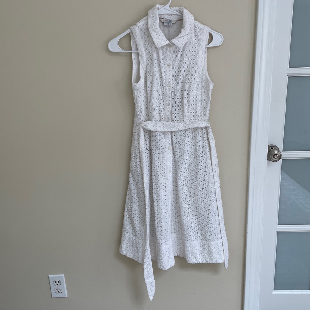White Boden Collared dress. Size 2